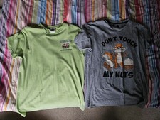 Bubba Gump San Francisco T Shirt Green vintage and watch my nuts grey t shirt