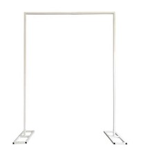 Metal Wedding Arch Frame White Garden Party Stand Backdrop Flower Display Decor