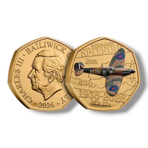 The raf spitfire 50p - the,