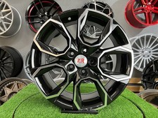 4X R16 Inch 5X112 Skoda VRS Xtreme Style Black Polished Wheels: Fits For Octavia