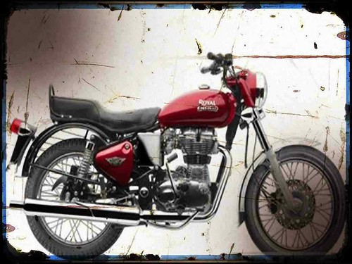 Metal sign motorbike bullet - a4,