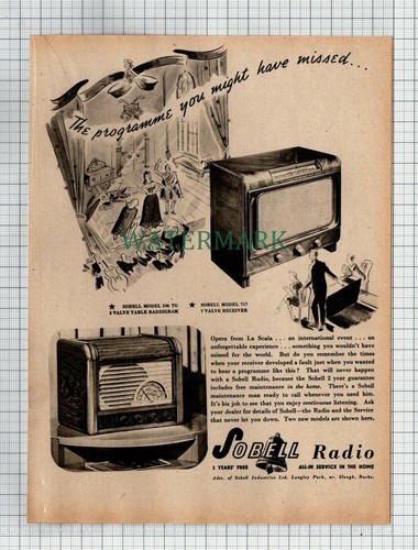 Sobell radio advert 1948 - advert,