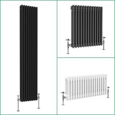Traditional Radiator Vertical Horizontal 3 Column Cast Iron Style Vintage Rads