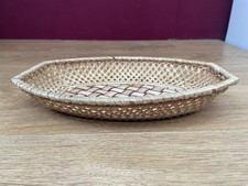 Vintage Wicker Serving Tray /