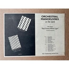 OMD RED FRAME/WHITE LIGHT MEMORABILIA Original music press advert from 1980 with