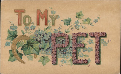 Pet greeting with floral - to,