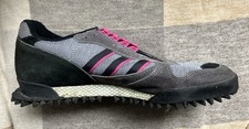 Vintage Adidas marathon Men Size US 12 Grey Pink Training Shoes Made in Korea