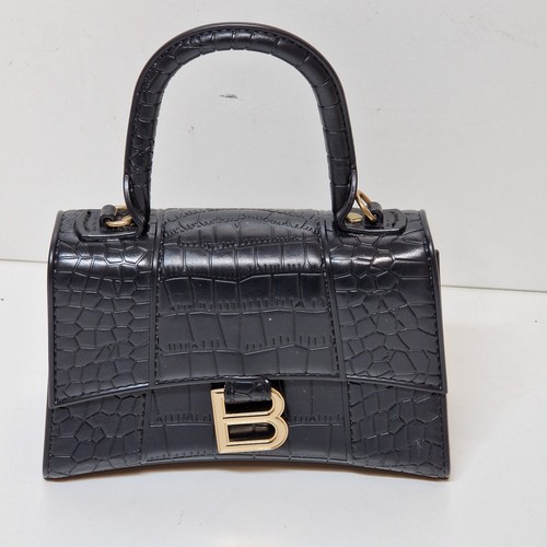 Black croc embossed - croc,