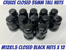 Black Alloy Wheel Nuts x 12