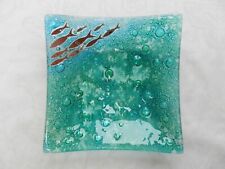 Jo Downs glass Shoaling Fish design bowl