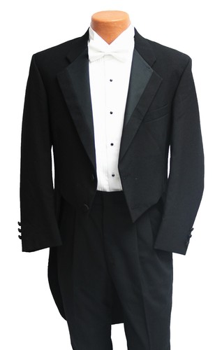 Men black tuxedo tailcoat - men's,