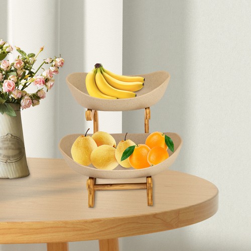 Fruit basket bamboo - fruit, ceramic