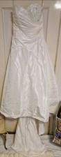 Bridal Dress - Size 12 Mark Lesley Ivory Strapless Long Tail Bridal Dress