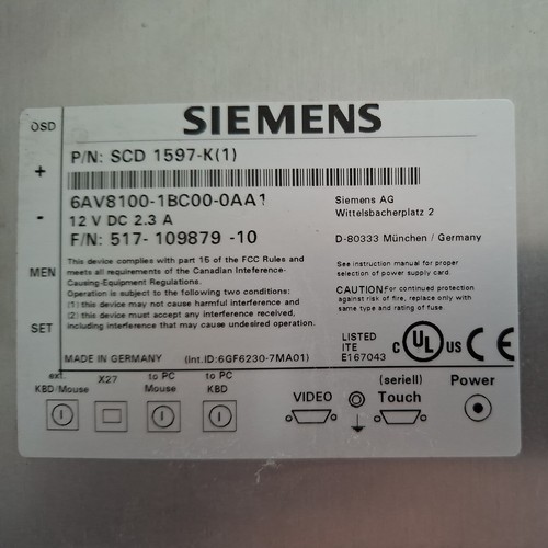 Siemens 6av8100 1bc00 - 6av8100-1bc00-0aa1, scd
