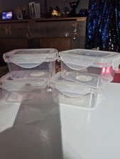 FOUR FOOD STORAGE BOXES - 5"X4" APPROX