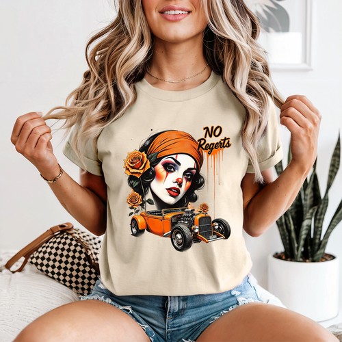 Retro hot rod - retro, pinup