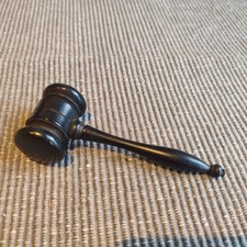 Vintage Small Gavel Mason Auctioneer Meeting Ebony 4"