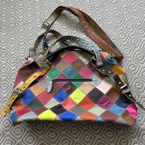 Large leather multi coloured - leather,