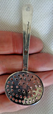 RARE 18TH CENTURY DUTCH MINIATURE SOLID SILVER CREAM SKIMMER SPOON - HALLMARKED