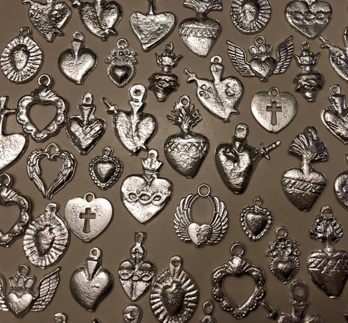Milagro heart charms - 25,