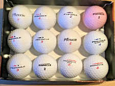 12 used Pinnacle golf balls white pink Gold Distance Soft Power Core Spin Precis