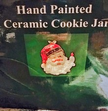 Hand Painted Ceramic Cookie Jar Vintage 