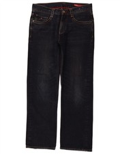 TOMMY HILFIGER Mens Madison Straight Jeans W32 L30  Navy Blue Cotton CG06