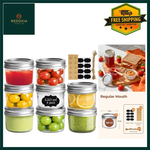 Clear mini mason - mini, jars