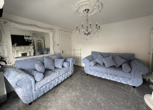 Light blue crushed velvet - crushed,