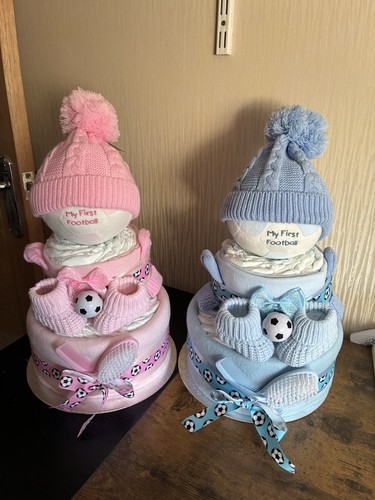 Football nappy cake - nappy,