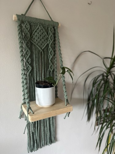 Handmade macrame green - macrame,