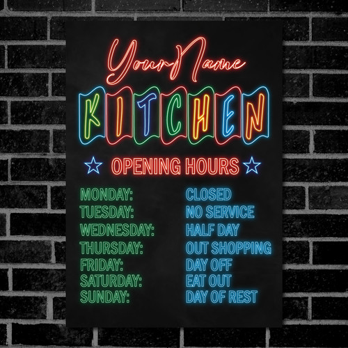 Personalised kitchen neon - personalised,