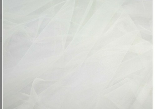 Soft ivory tulle fabric - soft,