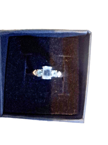 Aquamarine ladies ring size