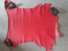 RED BOOKBINDING LEATHER