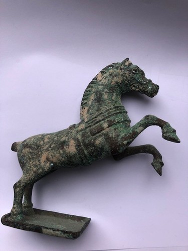 Ancient roman bronze horse - bronze,
