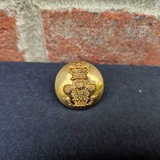 Victorian Royal Wiltshire Yeomanry 24mm Brass Button Prince of Wales Own Firmin