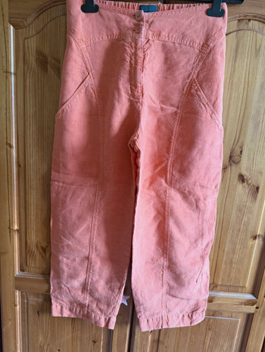Oska orange linen cropped - oska,