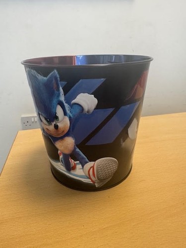 Sonic popcorn tin bucket - tin,