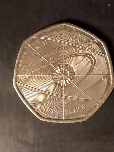 2017 sir isaac newton 50p - sir, coin