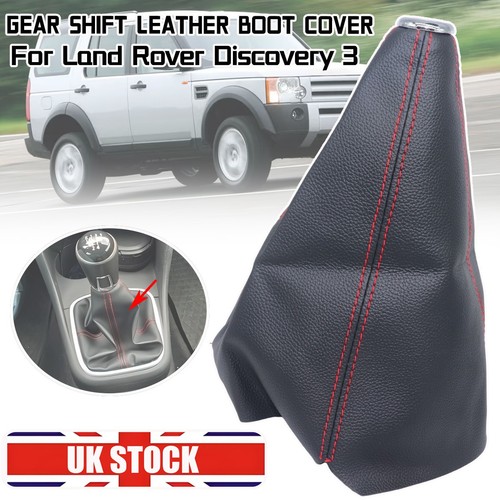 Gear stick shift black leather - black,