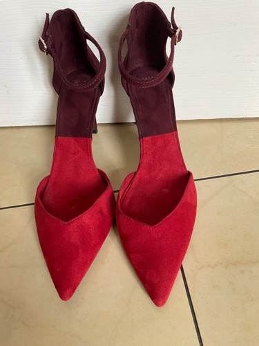 Zara ladies heeled red and - red,