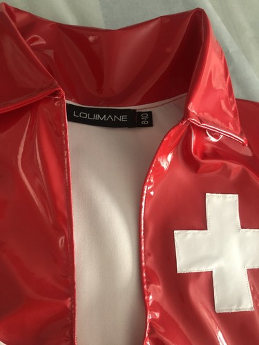 Red pvc nurse - red,