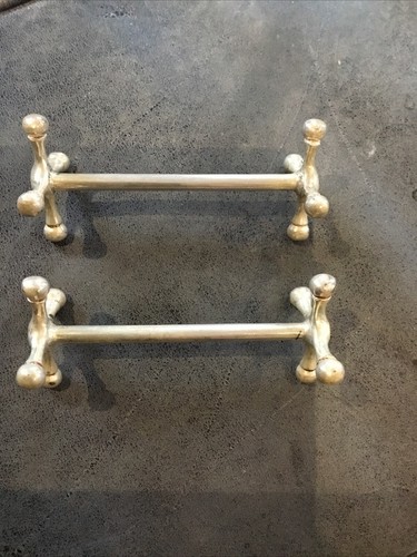 Pair antique silver plated - of,