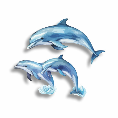 Jumping dolphin stickers - dolphin,