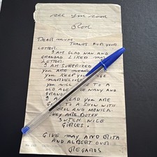 3 sided Ron Kray Letter on