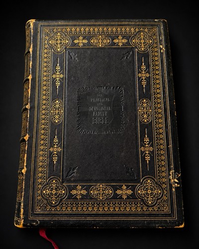 Antique 1863 family - 1863, bible
