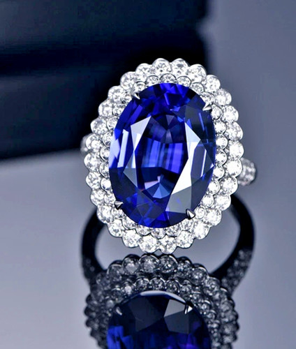 20ct oval cut natural - natural, blue