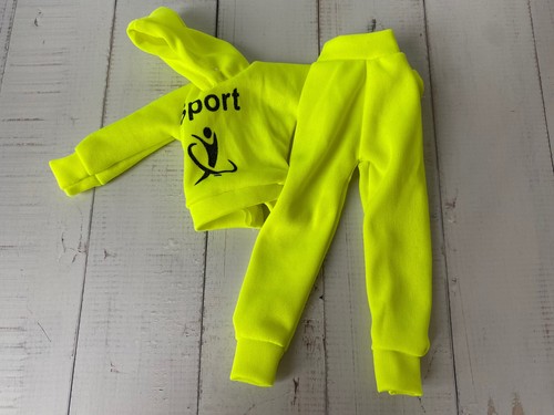Doll neon yellow tracksuit - doll,