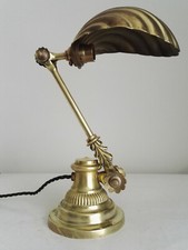 Dugdills "Flower" Lamp. Rare Edwardian Art Nouveau brass desk/piano lamp c1910.